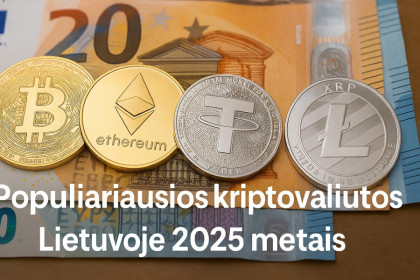 Populiariausios kriptovaliutos Lietuvoje 2025 metais
